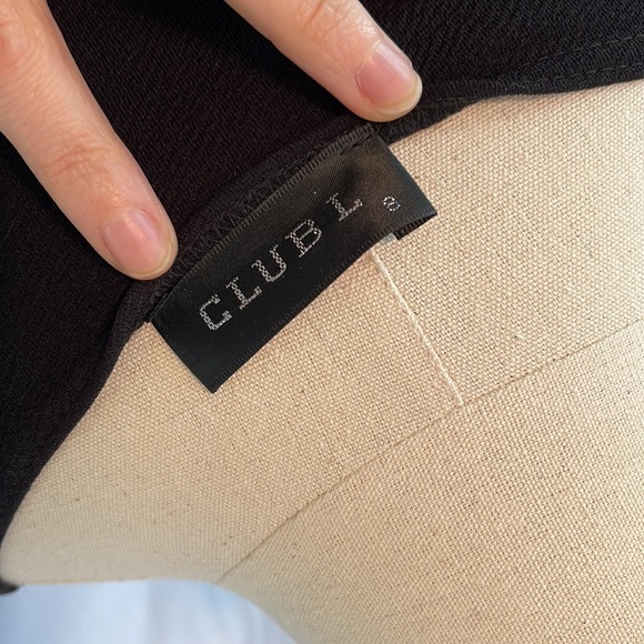 ASOS Black Fit and Flare Dress with Cuffed Long Sleeves - Picture 5 of 6